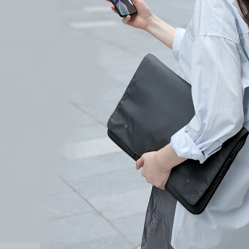 Borsa per computer portatile nero e bianco, custodia protettiva