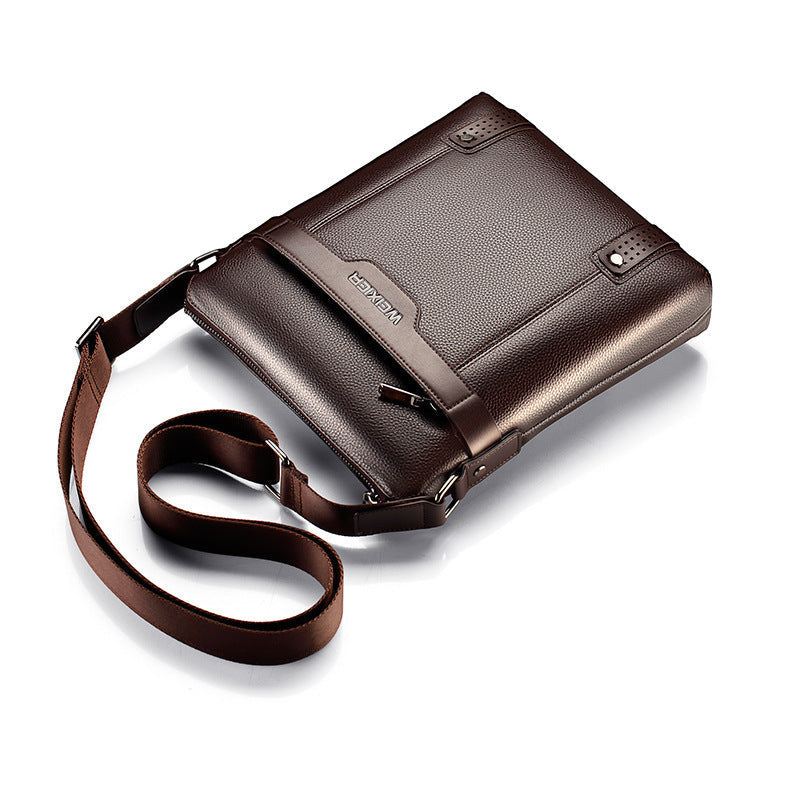 Borsa a tracolla in pelle PU per uomo, stile casual