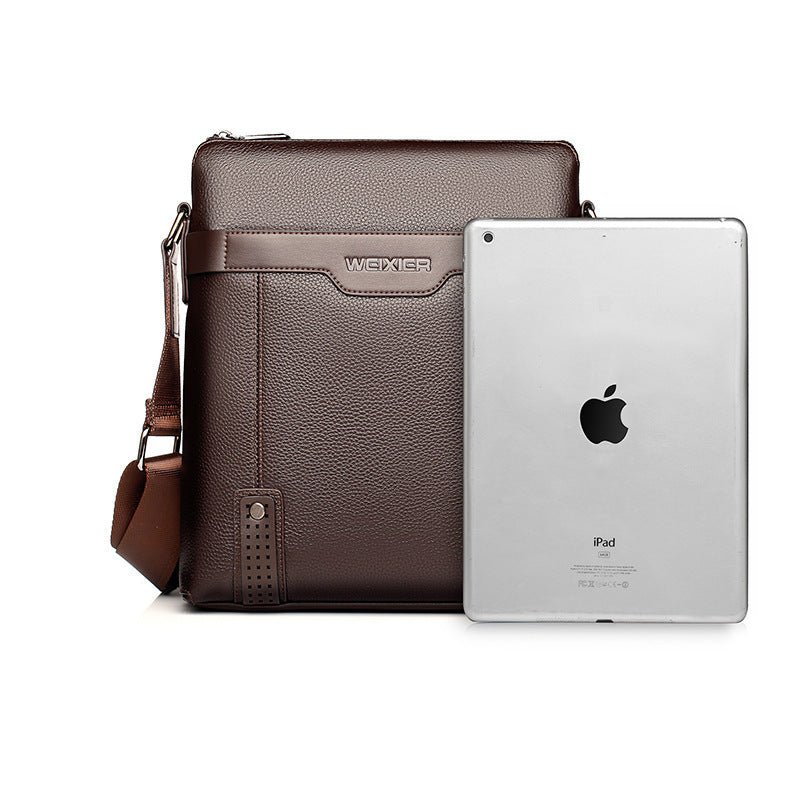 Borsa a tracolla in pelle PU per uomo, stile casual