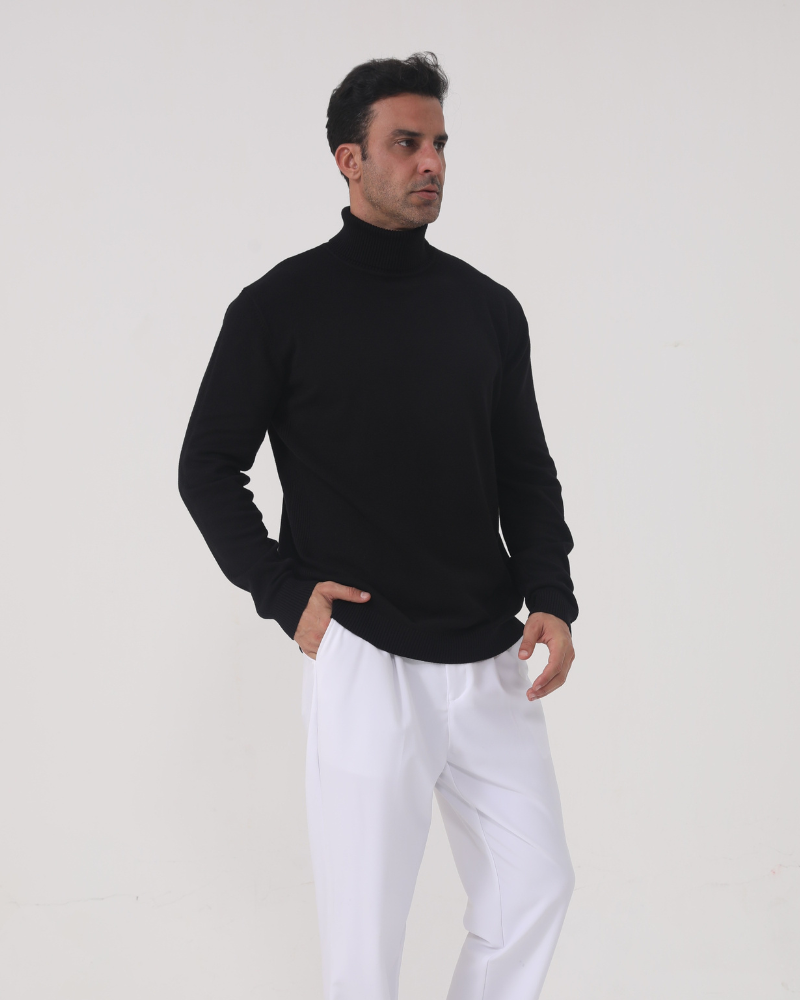 Maglione Dolcevita in Lana Merino