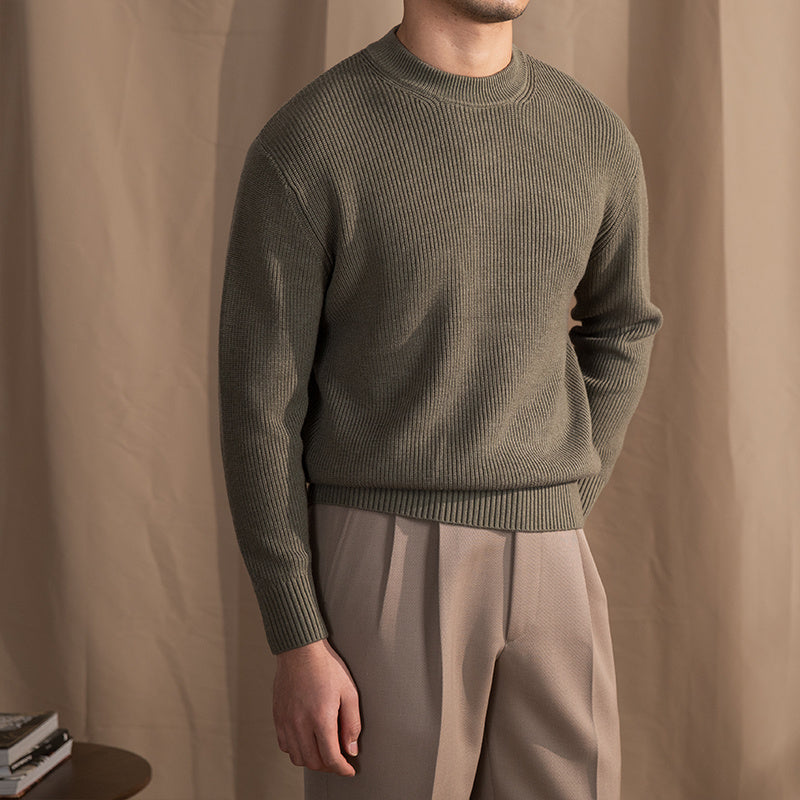 FUTIRE - Maglione a Collo Tondo con Maglia a Maglia Larga e Spessa