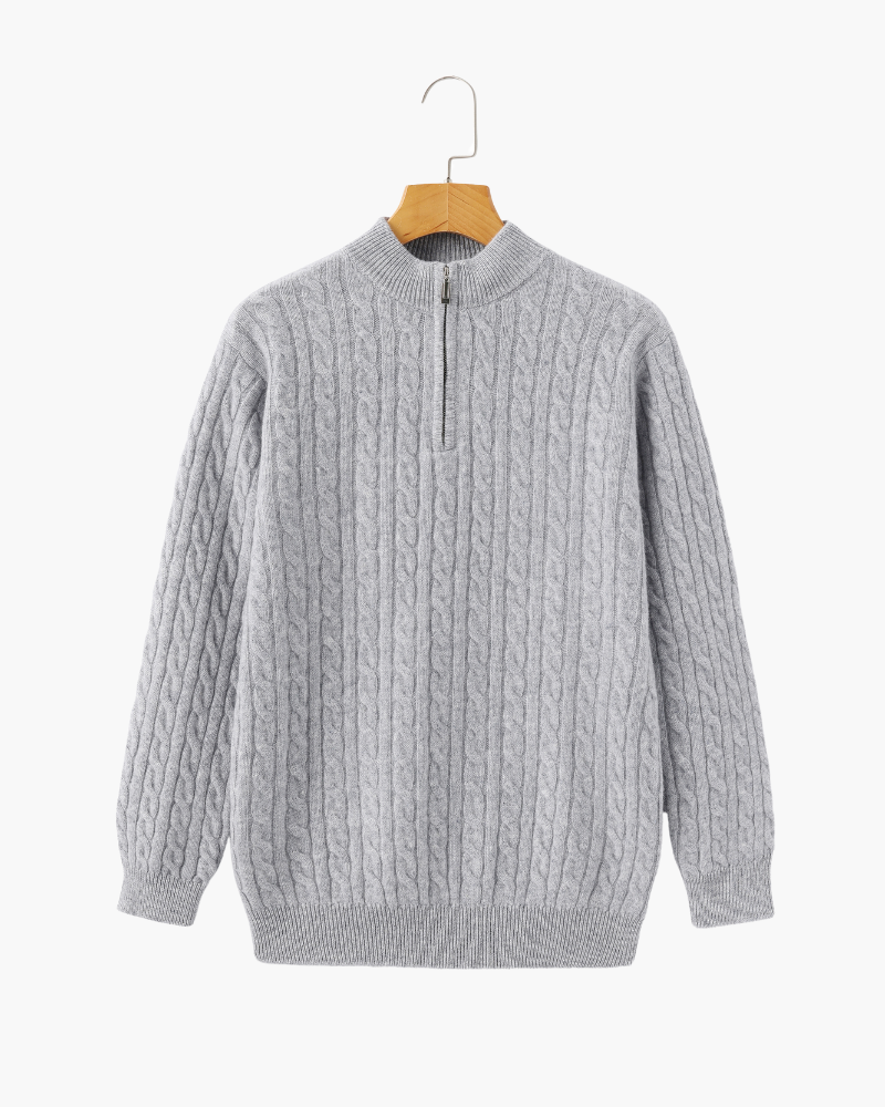Half Zip in 100% Cashmere