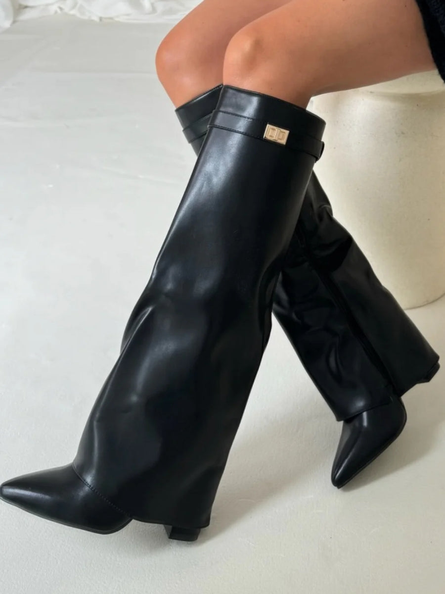 Amalia – Stivale Alto Raffinato in Stile Little Paris