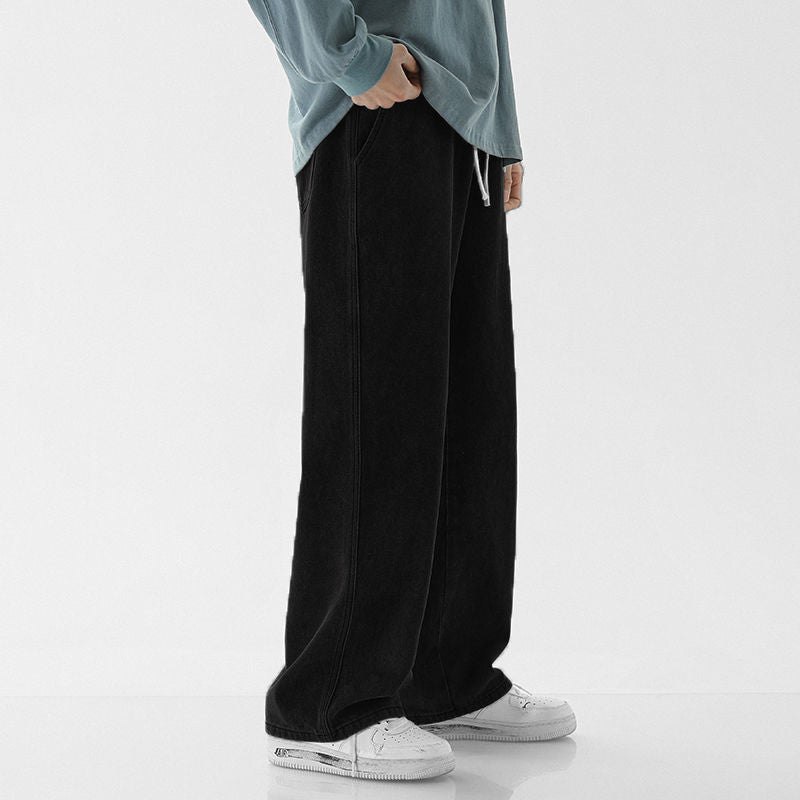 Jeans larghi dritti casual da uomo