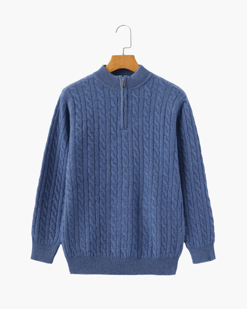 Half Zip in 100% Cashmere