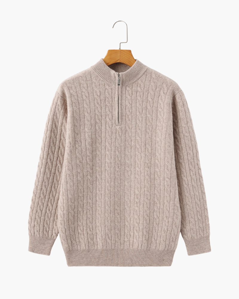 Half Zip in 100% Cashmere