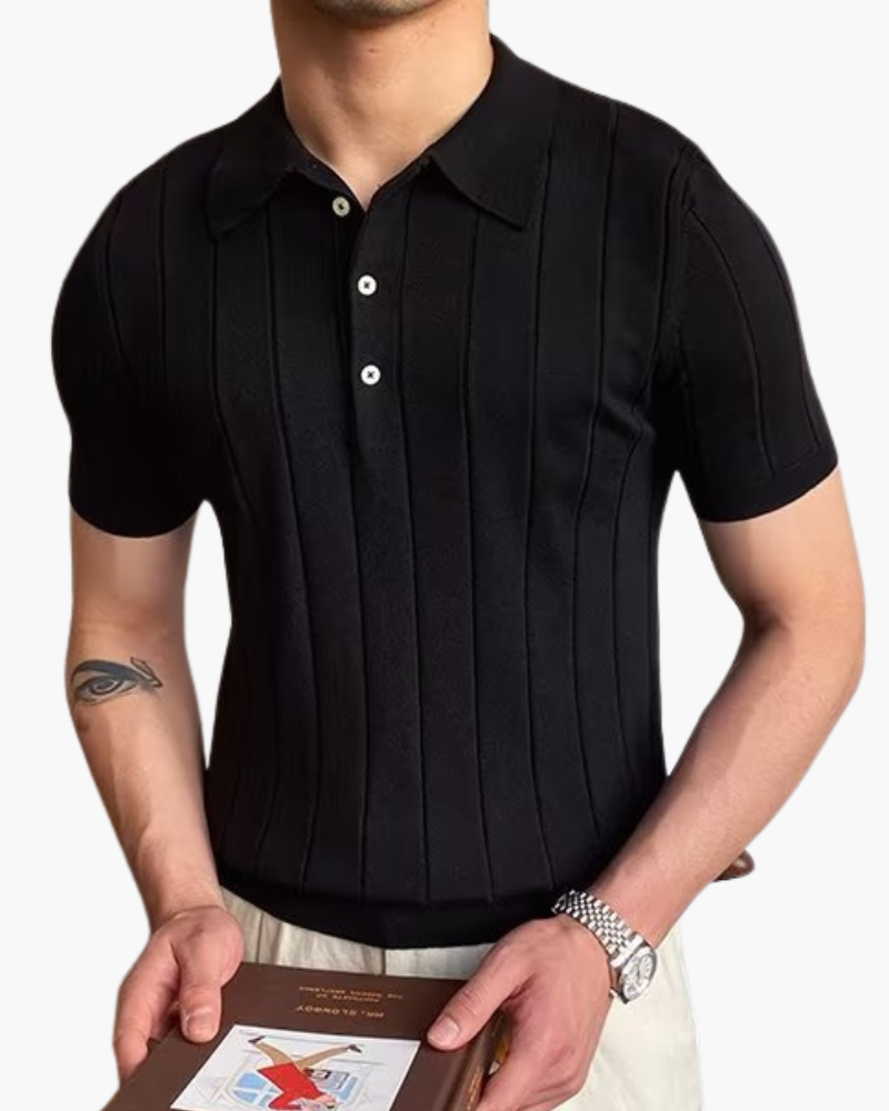 Polo in Cotone a Coste – Stile Raffinato per Ogni Giorno