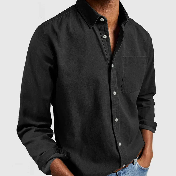 Camicia Base Casual in Cotone
