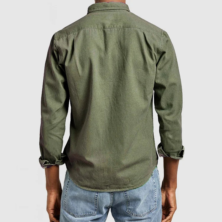 Camicia Base Casual in Cotone