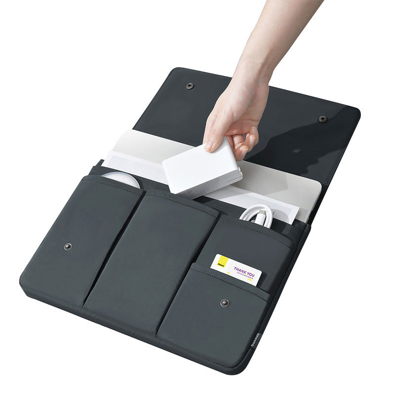 Borsa per computer portatile nero e bianco, custodia protettiva