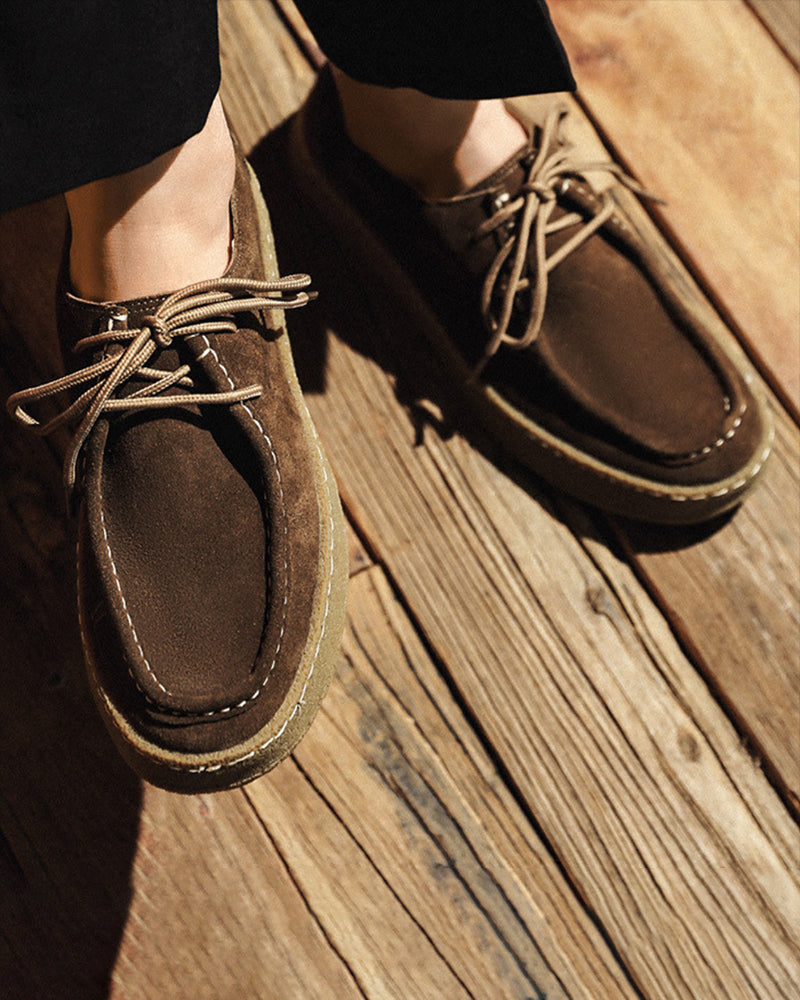 Scarpe Cittadine in Pelle Scamosciata Premium