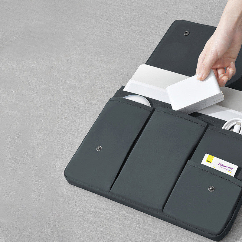 Borsa per computer portatile nero e bianco, custodia protettiva