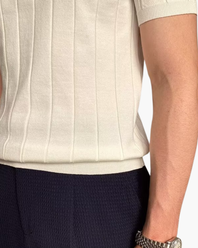 Polo in Cotone a Coste – Stile Raffinato per Ogni Giorno