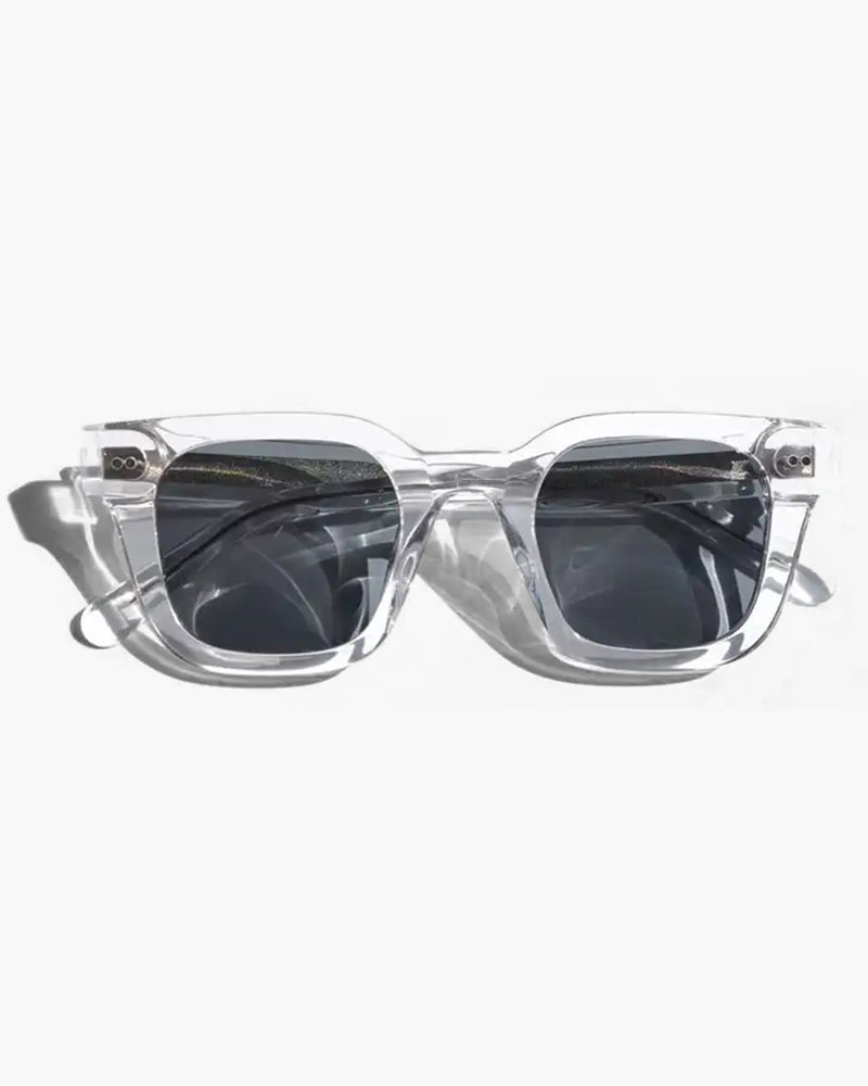 occhiali da sole trasparenti, occhiali da sole rettangolari, occhiali da sole vintage, occhiali da sole unisex, lenti scure, occhiali da sole moda, montatura trasparente, occhiali da sole uv, occhiali da sole eleganti, occhiali da sole di design, accessori uomo, stile uomo, occhiali da sole trasparenti vintage, montatura rettangolare trasparente, moda elegante uomo, protezione uv unisex