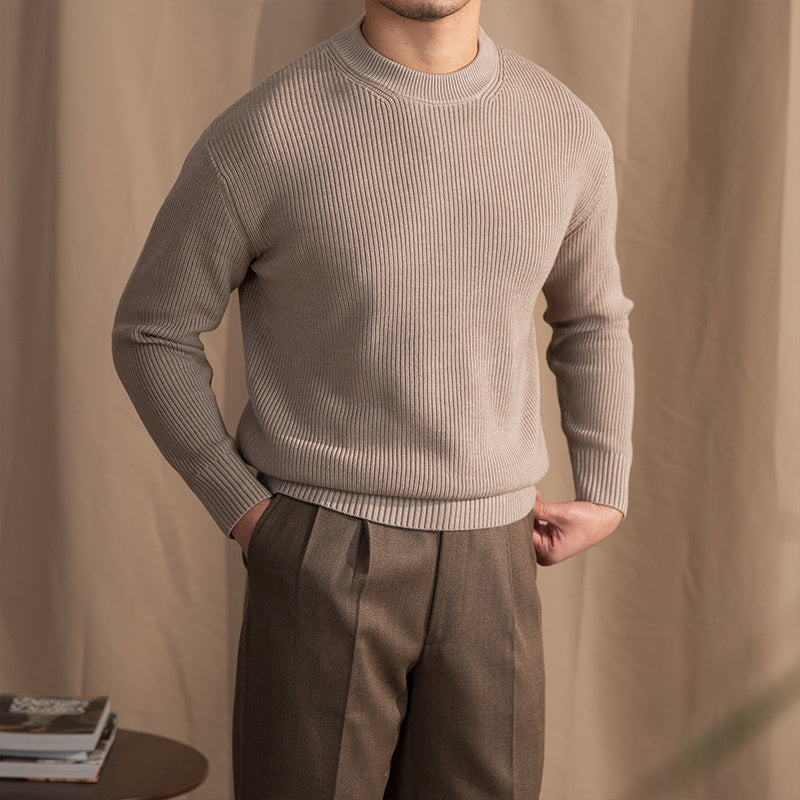 FUTIRE - Maglione a Collo Tondo con Maglia a Maglia Larga e Spessa