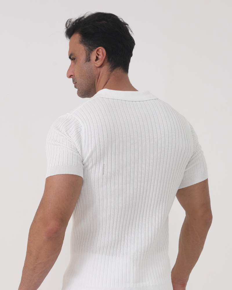 Polo in cotone a costine