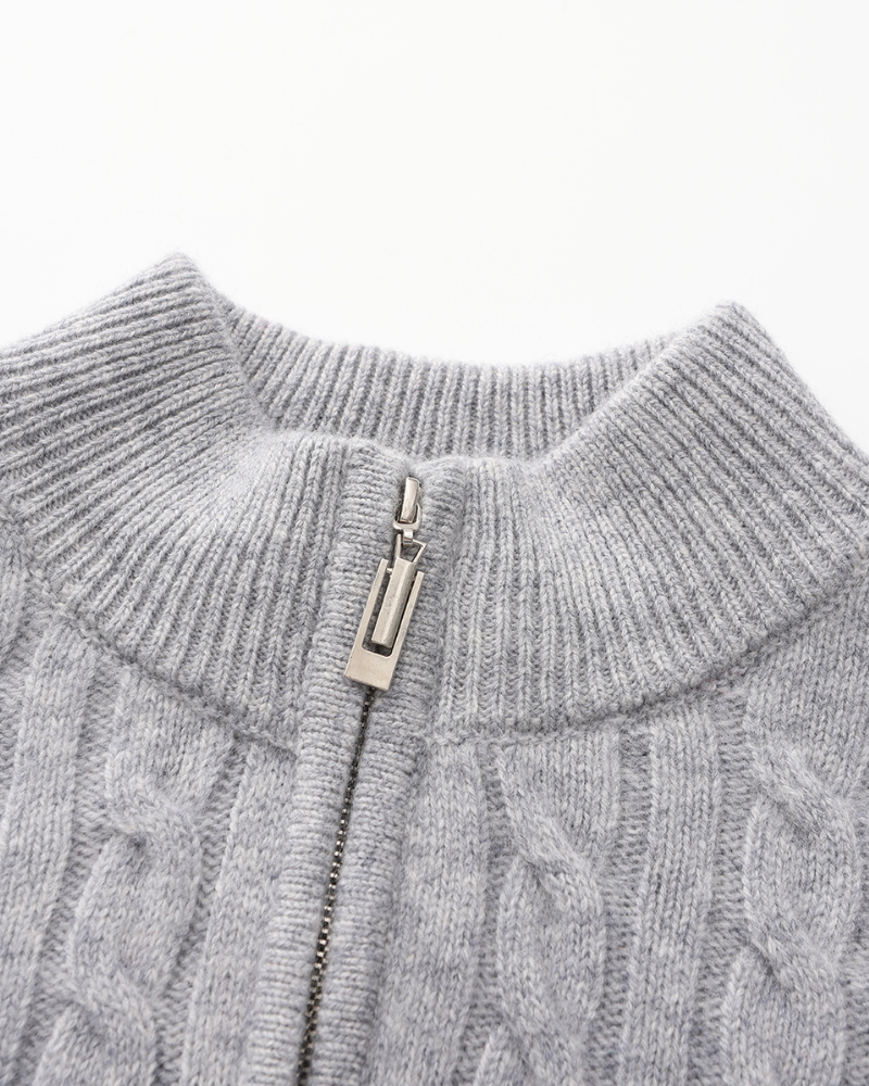 Half Zip in 100% Cashmere