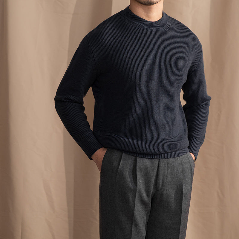 FUTIRE - Maglione a Collo Tondo con Maglia a Maglia Larga e Spessa