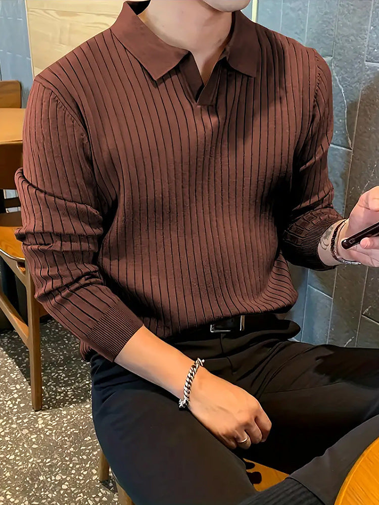 Polo Slim in Maglia Stile Old Money