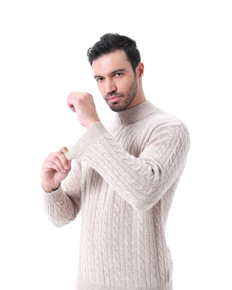 Half Zip in 100% Cashmere