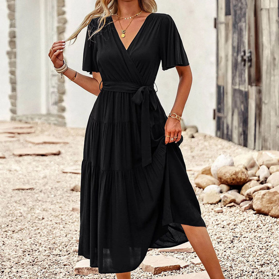 Vestito Midi Casual per Donna, Vestibilità Elegante e Tessuto Traspirante