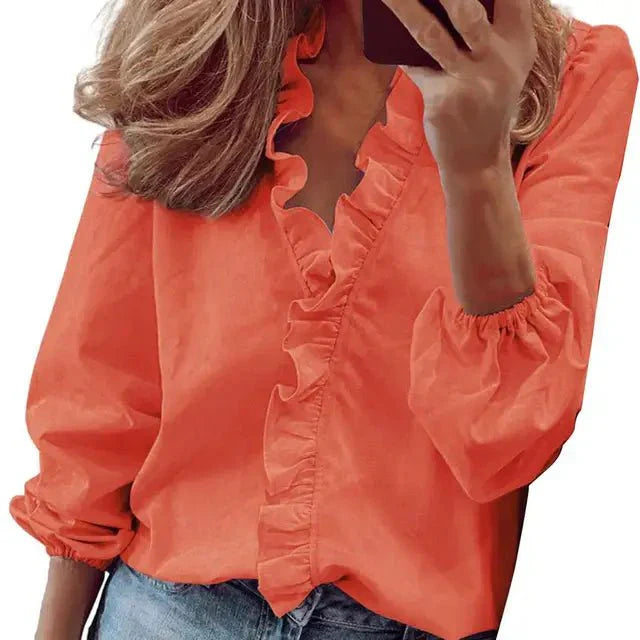 blusa elegante donna, blusa arricciata, blusa comoda, top manica lunga, blusa casual chic, abbigliamento donna elegante, top eleganti, bluse donna, camicette moda, trendy blouses, abbigliamento femminile, moda donna, stile casual chic, camicetta elegante femminile, moda femminile casual, top donna moda, abbigliamento casual elegante donna, blusa comoda arricciata, abbigliamento trendy donna