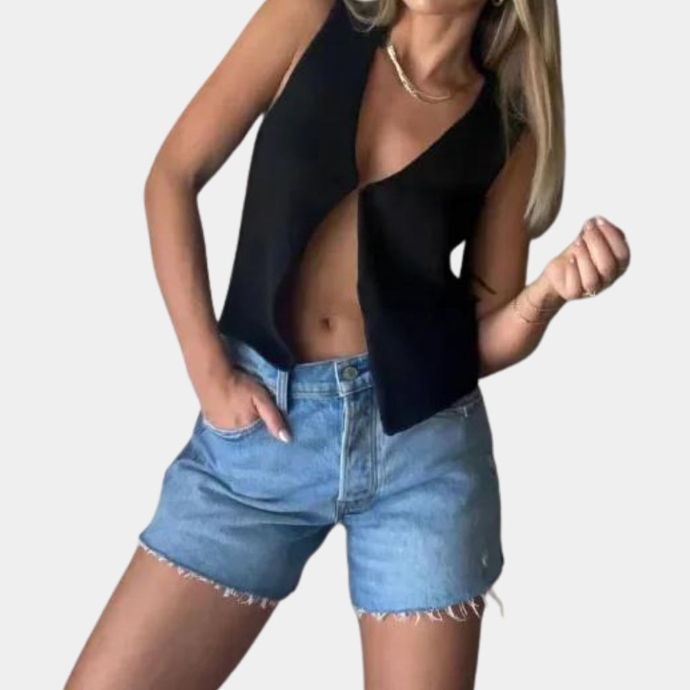 Top Estivo Largo Donna in Poliestere