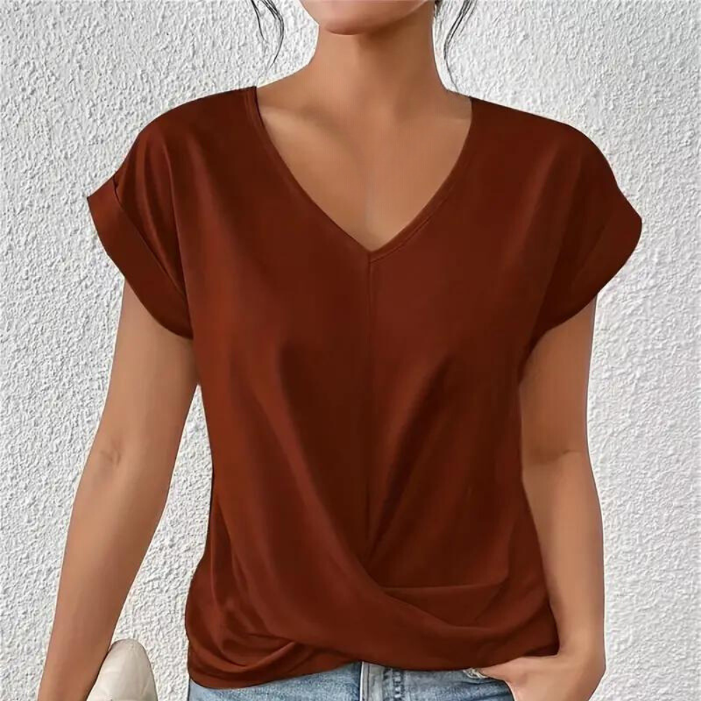 Camicia Scollo a V Donna Cotone