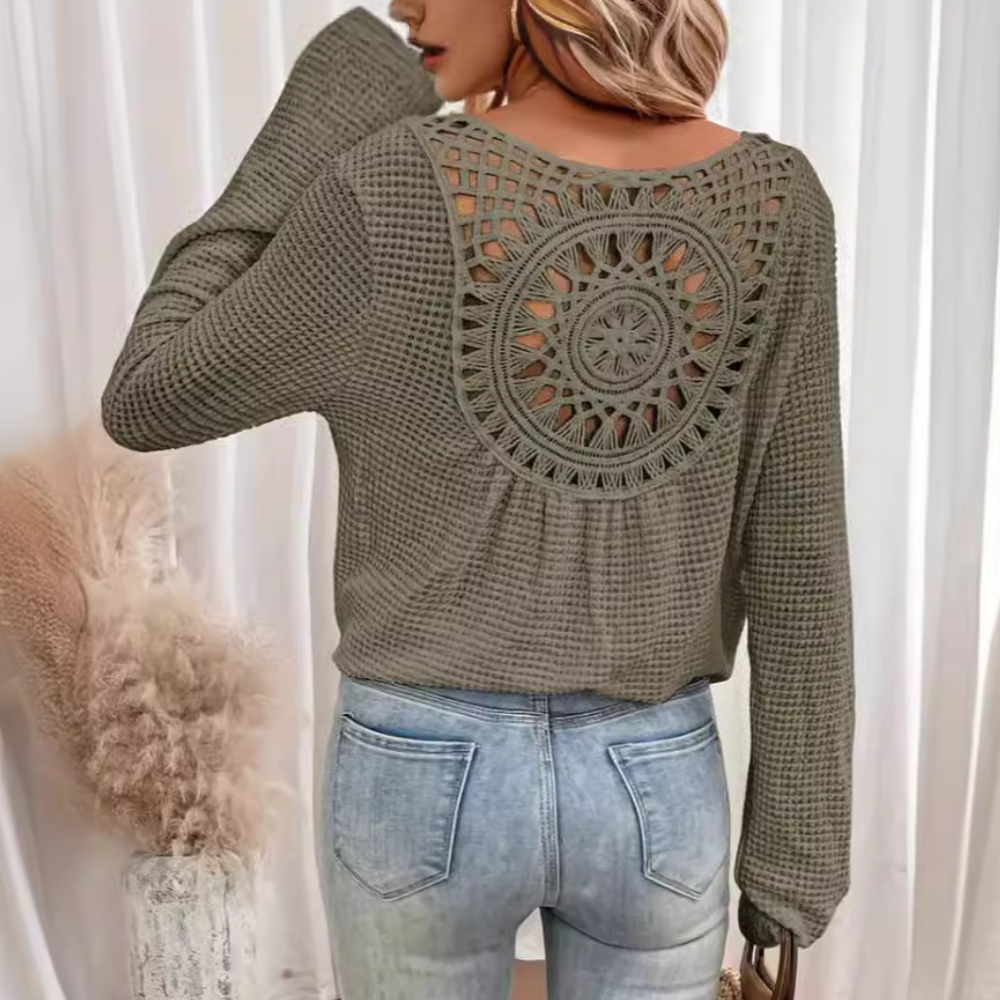 Top in maglia di poliestere