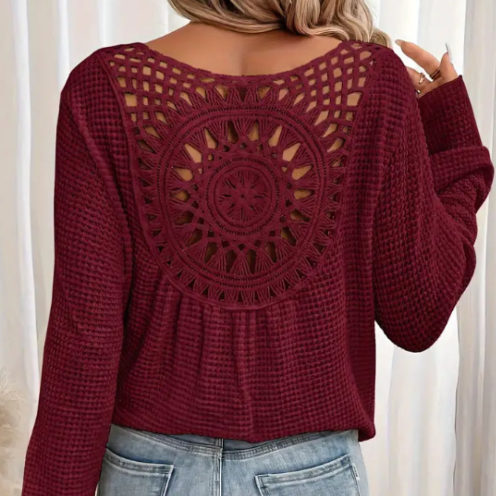 Top in maglia di poliestere