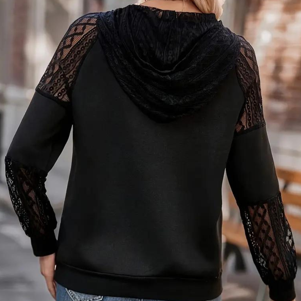 Camicia estiva nera in poliestere donna