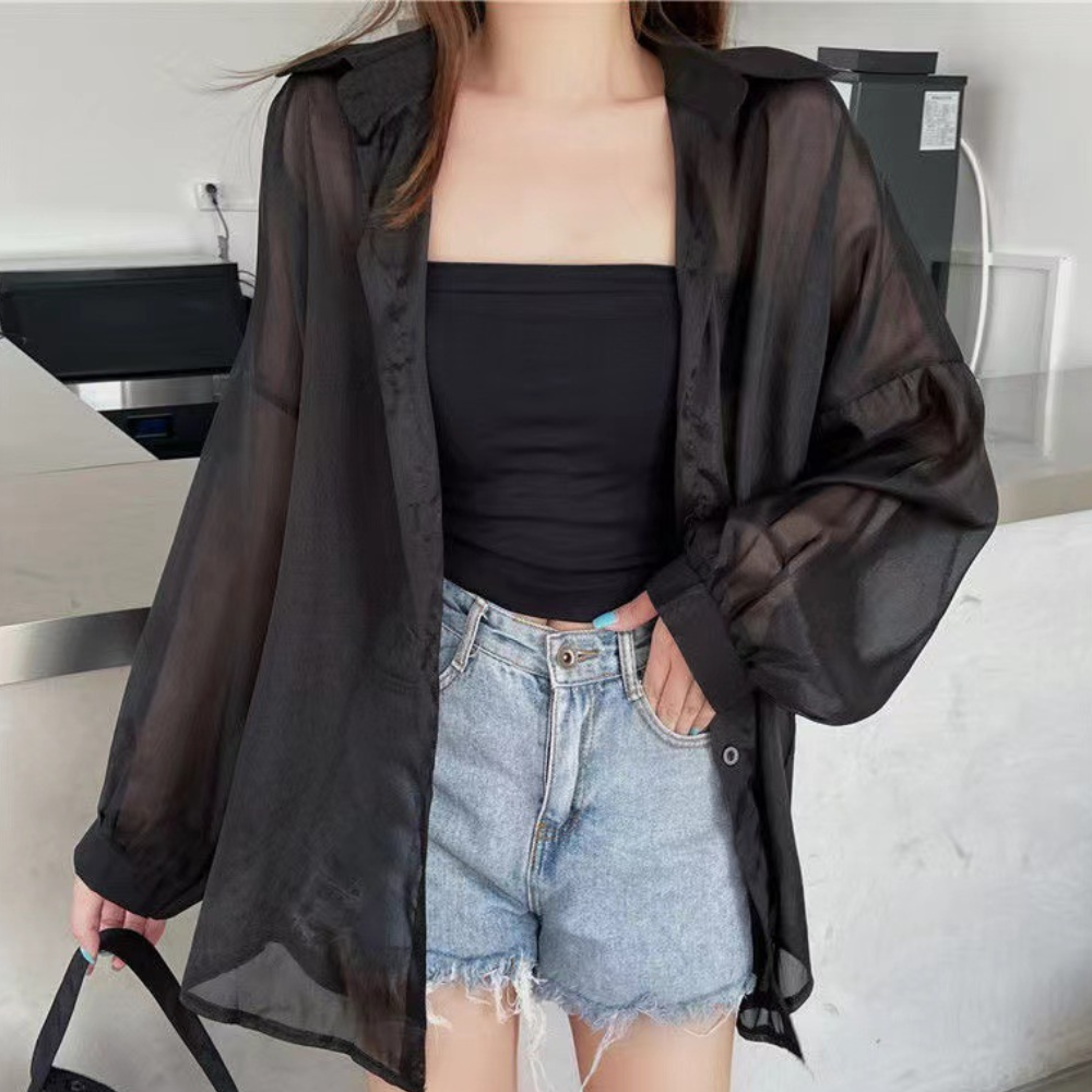 Camicia Elegante a Maniche Lunghe da Donna