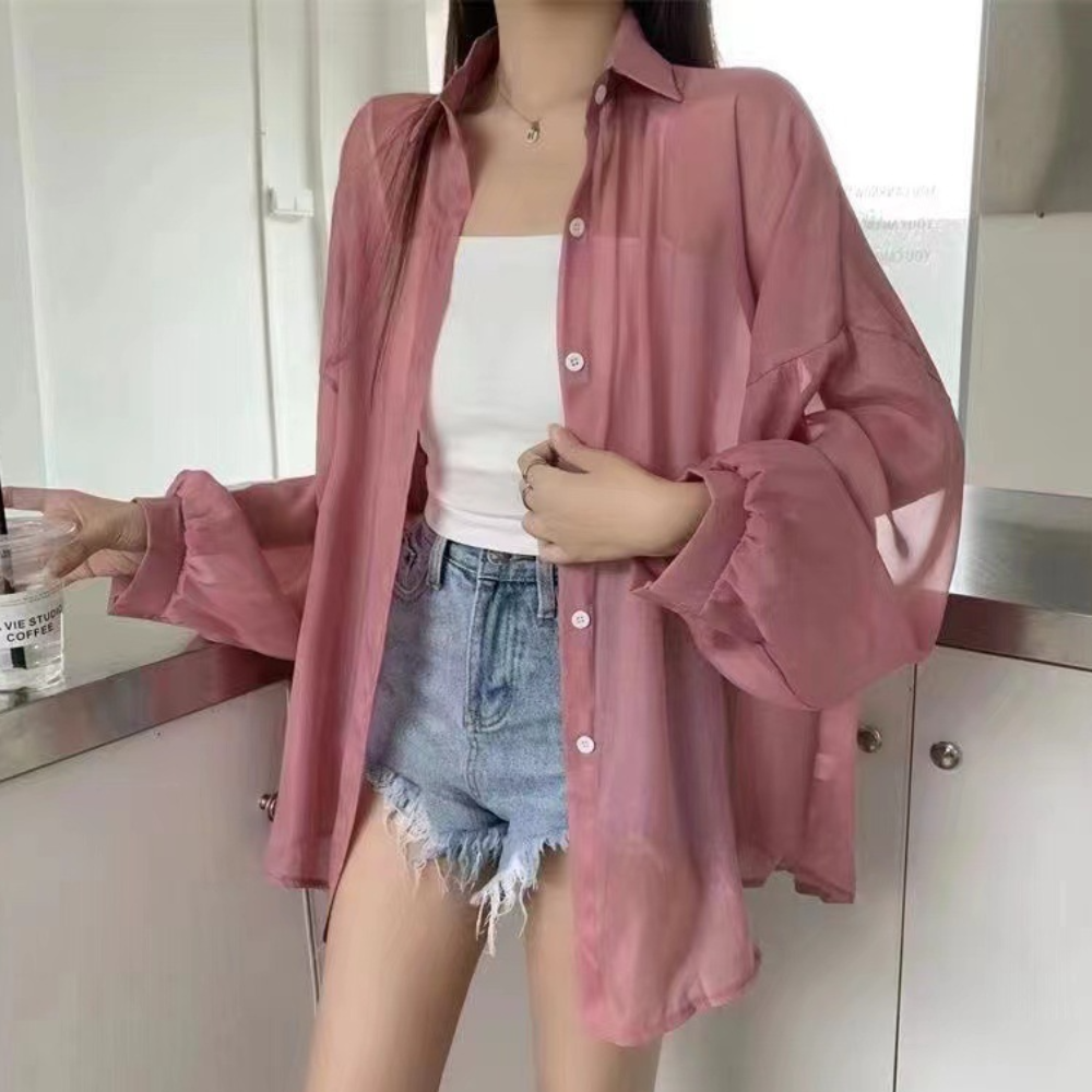 Camicia Elegante a Maniche Lunghe da Donna