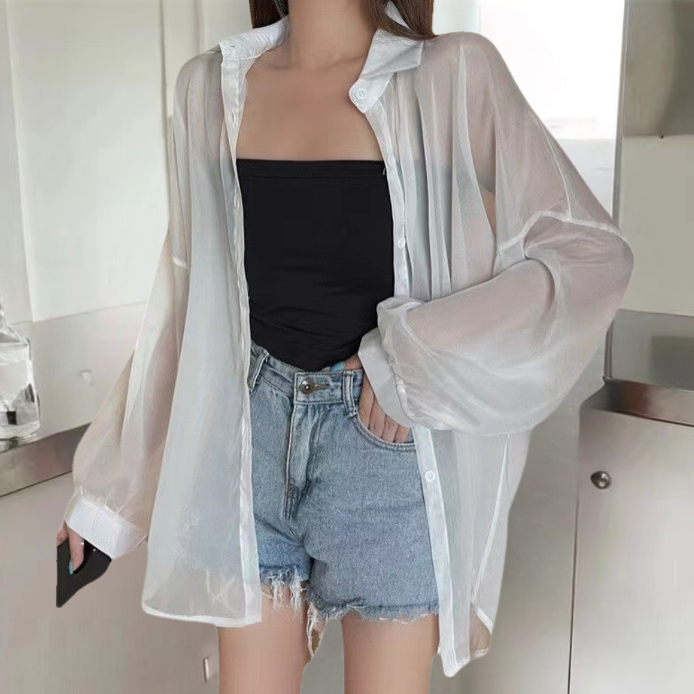Camicia Elegante a Maniche Lunghe da Donna