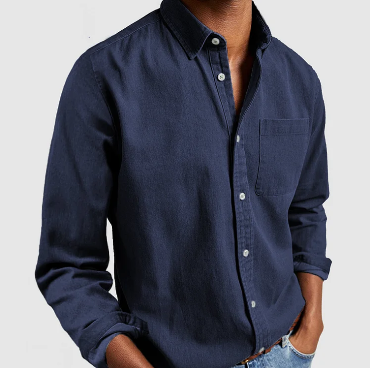 Harley® | Chemise Elegante a Maniche Lunghe in Cotone per Uomini Scopri l'essenza dell'eleganza con la nostra chemise elegante e versatile. Realizzata in cotone di alta qualità, questa camicia a maniche lunghe offre un comfort eccezionale e una vestibilità perfetta. Perfetta per ogni occasione, dal look formale a quello casual, ti permetterà di distinguerti con stile. I dettagli raffinati e le finiture di qualità aggiungono un tocco sofisticato, rendendola un elemento essenziale del tuo guardaroba.