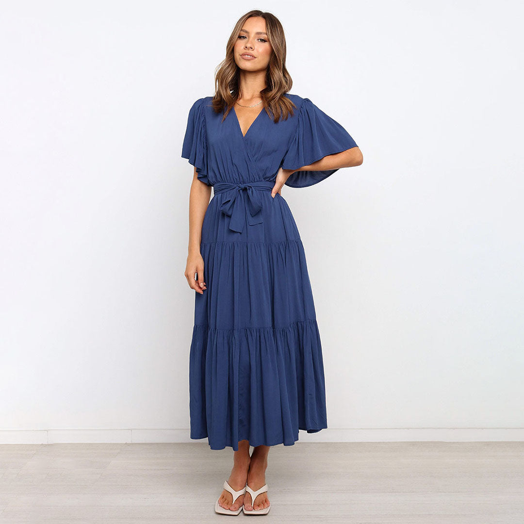 Vestito Midi Casual per Donna, Vestibilità Elegante e Tessuto Traspirante