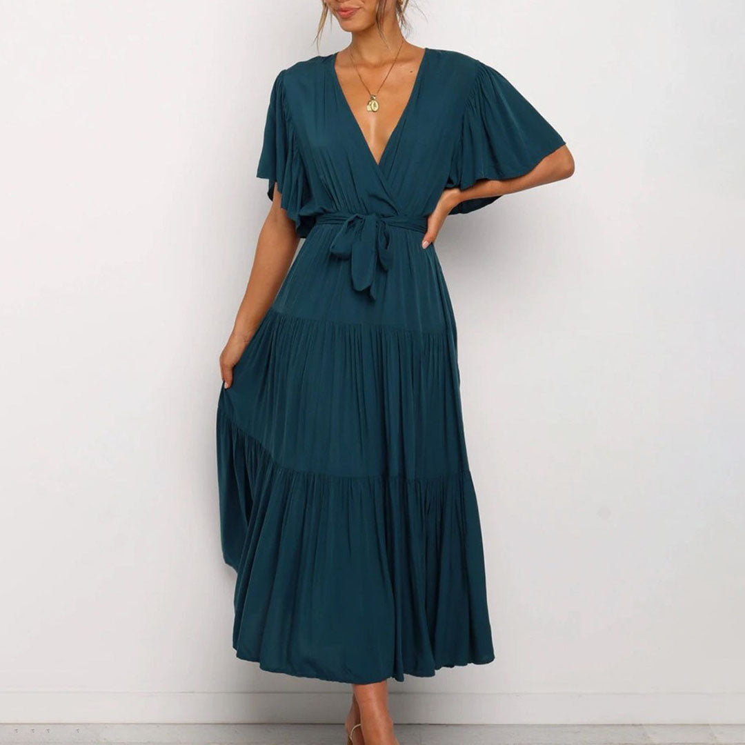 Vestito Midi Casual per Donna, Vestibilità Elegante e Tessuto Traspirante
