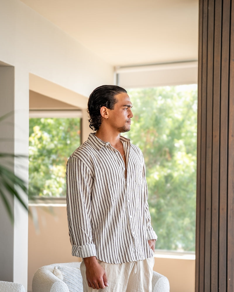 Camicia a righe per signori