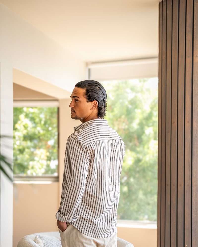 Camicia a righe per signori