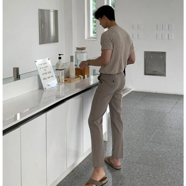 Leisure ™ | Maglione Lavorato a Maglia con Stampa a Righe