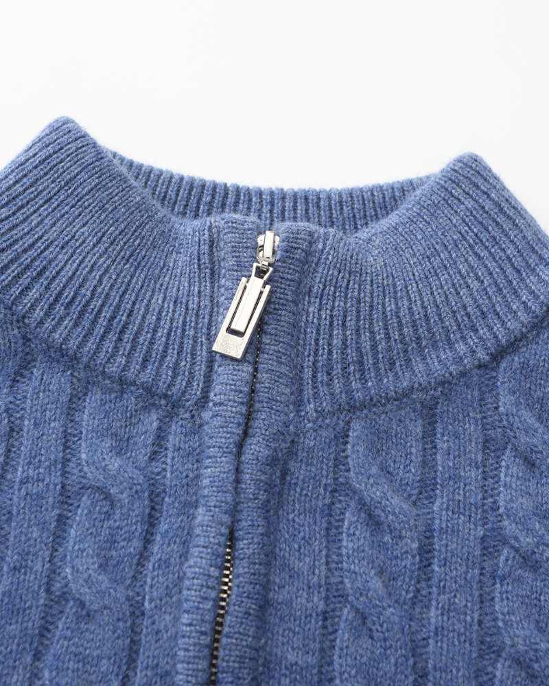 Half Zip in 100% Cashmere