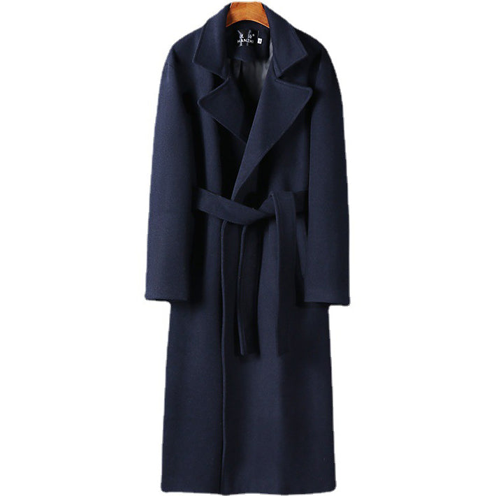 Cappotto lungo in lana extra lunghezza per uomo taglie forti