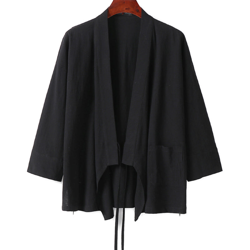 Giacca Kimono Uomo Taglie Forti Con Cintura