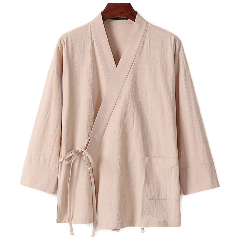 Giacca Kimono Uomo Taglie Forti Con Cintura