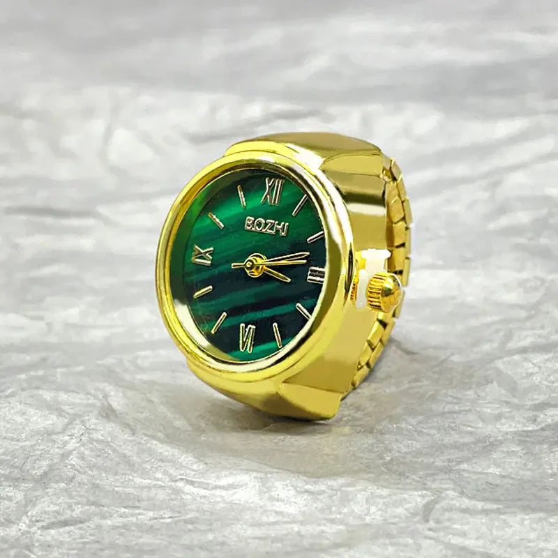 Anello Orologio con Movimento Creativo Moda Accessorio Vintage in Lega Orologio al Quarzo Gioiello Uomo Donna Regalo