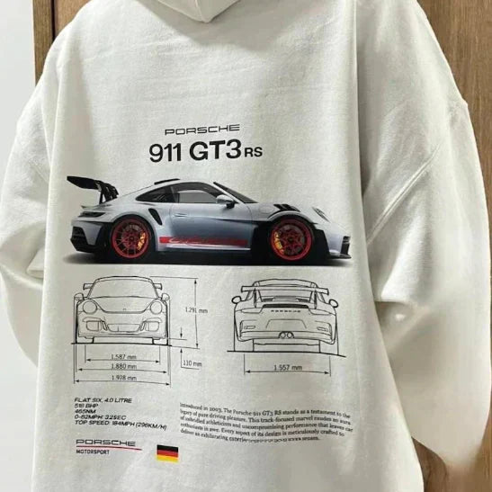 Casimiro – Felpa Oversize con Stampa Auto per Uomo