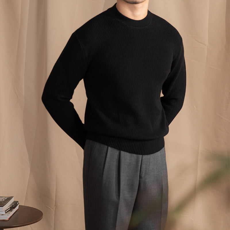 FUTIRE - Maglione a Collo Tondo con Maglia a Maglia Larga e Spessa