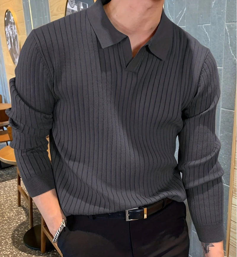 Polo Slim in Maglia Stile Old Money