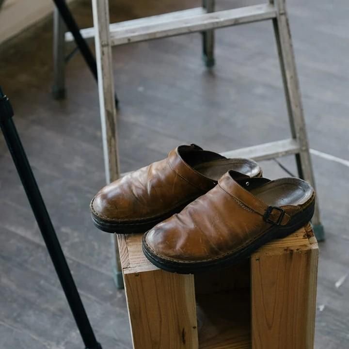 Pantofola ortopedica per uomini in pelle