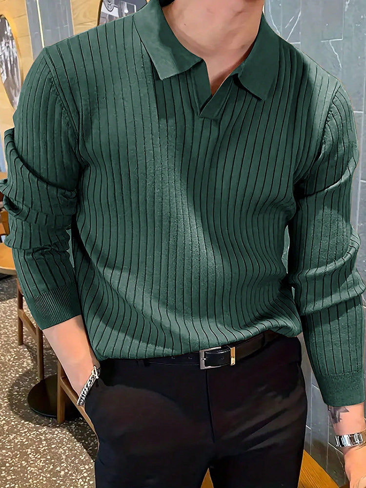 Polo Slim in Maglia Stile Old Money